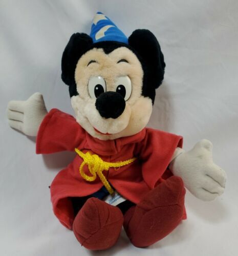 Primary image for Vintage Walt Disney World Mickey Mouse Fantasia Wizard  Plush 12"