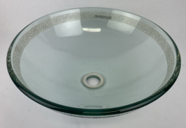 Bathroom Glass Vessel Sink Drain Faucet Clear Tempered Combo Basin Bowl ... - $2,400.03 MXN