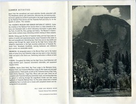 The Ahwahnee Menu 1953 Ansel Adams Half Dome Merced River Yosemite National Park - £19.44 GBP