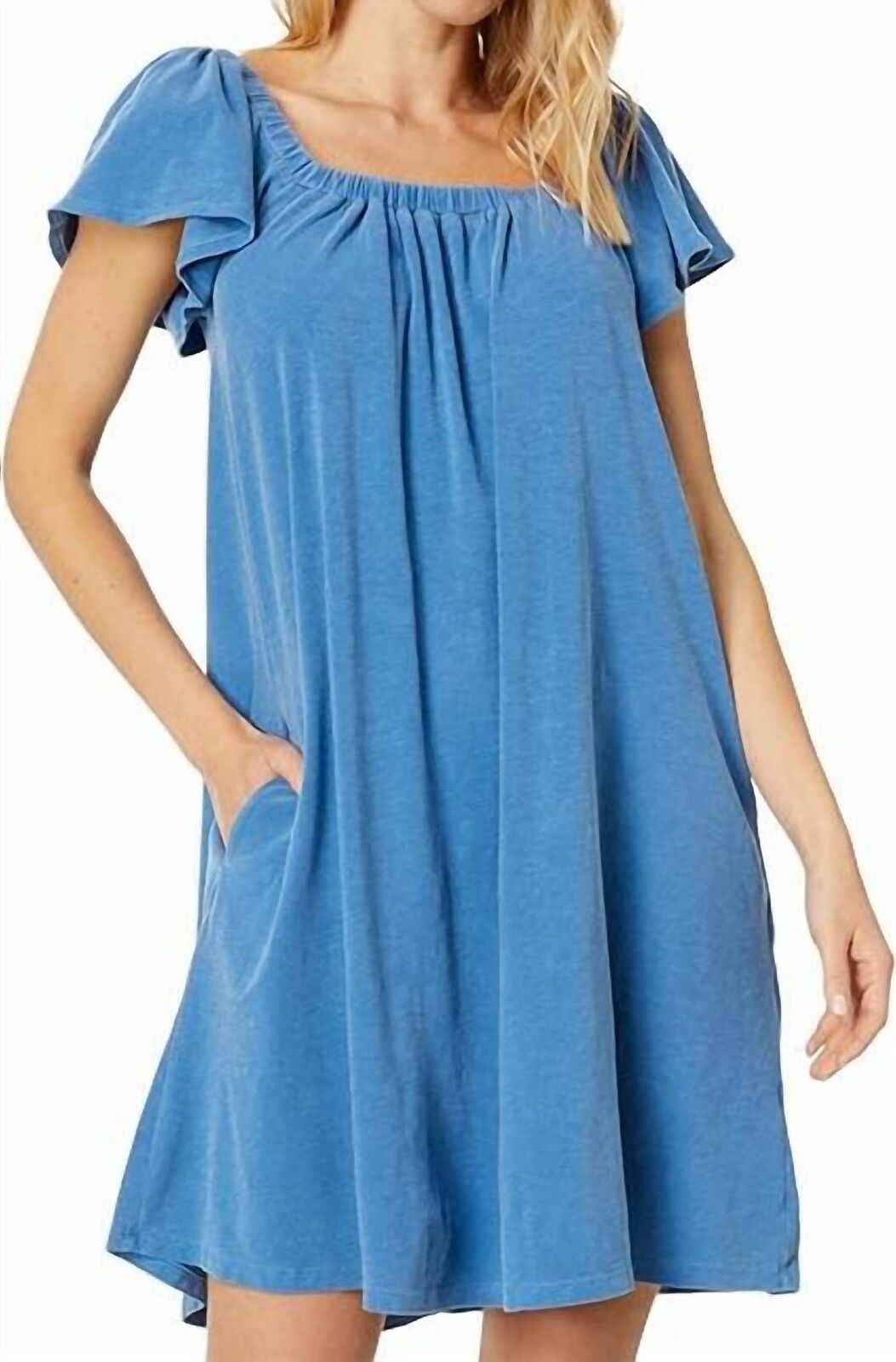 Sundry mini trapeze dress in PIGMENT ROYAL - size 3
