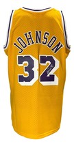 Magique Johnson Signé La Lakers 1984-85 Jaune M&amp;N Hwc Swingman Jersey Bas ITP - £279.11 GBP