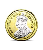 Puro Moneda de Plata 999 Bis Marcado Rey 10 Gms 24K Oro Revestido - $30.41