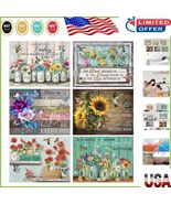 Elegant 6-Pack DIY Diamond Art Kits with Clear Symbols &amp; Canvas - 11.8x1... - $64.33 CAD