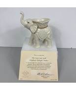 Vintage Lenox Gold Club Elephant Tealight Candle Holder Trunk Up Ivory C... - £21.74 GBP