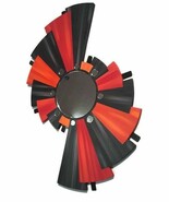 Fire Red and orange Abstract Wall Decor Mirror sculpture with Metal  27x18  - $2,224.84 MXN