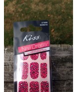Kiss Nail Dress Stickers Art Wrap Jeweled Strips Leopard Design pink - £3.98 GBP