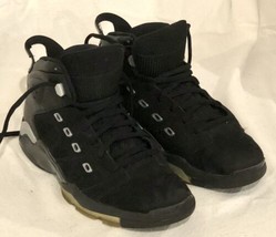 Nike Air Jordan Shoes Mens 10.5 Sneakers 6-17-23 Black Basketball Mid Top - £38.75 GBP