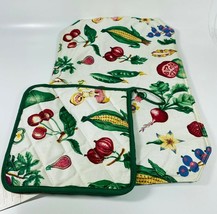 Placemat / Table Mat - Vegies Print with Green Border By Allary Corp - $16.82