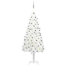 vidaXL Christmas Tree White PE (Polyethylene), Steel Large - $353.01 CAD