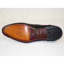 Men's GENIO Genuine Crocodile Embossed Leather Shoes Turkey 120371164 Black image 8