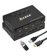 Kvm Switch Hdmi 4 Port Box 4K@60Hz, Usb And Hdmi Switch For 4 Computers ... - £46.42 GBP