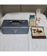 Vintage OLD PAL Blue Metal Fishing Tackle Box 13.5”x6.5”x5” With Tackle - $1,422.21 MXN