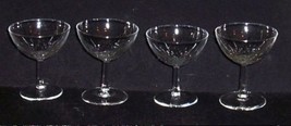 4 Vintage Cris D`Arques Durand DIAMANT Champagne/Sherbet/Cocktail Bar Glasses - £11.76 GBP