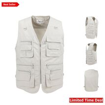 Men's Tactical Outdoor Fishing Vest - 16 Pockets for Ultimate Organization - $62.32