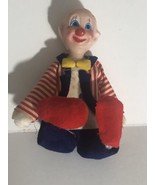 Vintage Soft Clown Sitting Down Decoration XM1 - $11.87