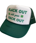Funny St Patrick&#39;s Day Hat Black out with your Rack Out Hat Adjustable G... - $17.56