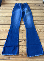 Shein NWOT women&#39;s flare leg jeans size 28 blue i1 - £11.80 GBP