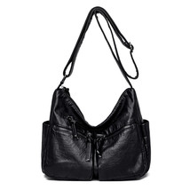 Miss Xia Ji Bags Women&#39;s Leather Handbag Shoulder Bag Large Capacity Multi-Pocke - £25.37 GBP