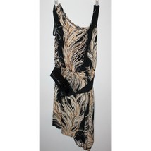 Bisou Bisou Dress Feather Design One Shoulder fit Size1X Belt by Michele... - £27.36 GBP