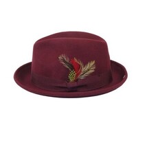 Men's Broner Wool Hat Classic Soft Fedora SCORSESE 73-785 Merlot Wine image 5
