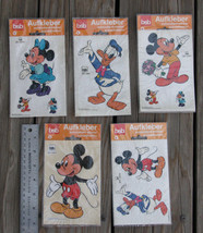 Lot Of 6 Vintage Disney Stickers Aufkleber Mickey Minnie Donald Duck ~Ships Free - £15.65 GBP