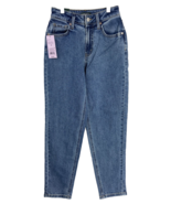 Women&#39;s Size 0/27&quot; Wild Fable Baggy Tapered Blue Denim Jeans Mom High-Wa... - $14.24