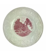 Vintage Wedgwood Smith College Plate Sophia Homestead Red Transferware 1... - £29.37 GBP