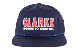 Vintage 90s Clarke Mosquito Control Spell Out Roped Trucker Hat Cap Snapback - £22.40 GBP