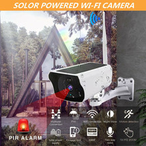 Outdoor Solar Security Camera Wireless Wifi IP Camera Night Vision Two Way Audio - £79.07 GBP