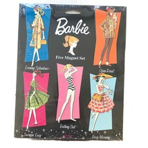 Barbie Mattel Five Magnet Set Classic Retro Vintage Ponytail 1950s 1960s AtaBoy - $12.07