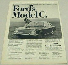 1967 Print Ad The Ford Cortina Model C Deluxe 2-Door - £10.78 GBP