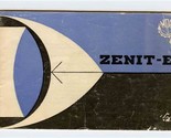 Zenit E Russian Camera Instruction Guide 1970&#39;s - $11.88
