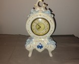 Vintage Crown N Handarbeit Porcelain Mercedes Victorian Mantle Shelf Clock  - £19.92 GBP