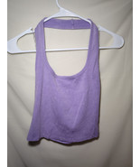 NWT Women&#39;s Wild Fable Size SMALL Lilac Purple Ribbed Cropped Halter Tan... - $168.17 MXN