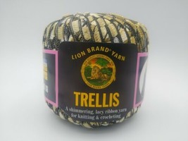 Lion Brand Trellis Vintage Ribbon Yarn #303 Champagne - £6.84 GBP