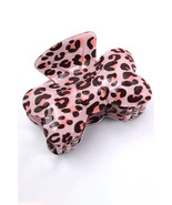 Bright Pink Leopard Print Bowknot Shape Claw Clip - $77.53 MXN