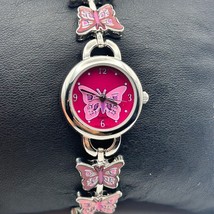 Bongo Butterfly Silver Tone Stainless Steel Women’s Watch Working New Ba... - $11.30
