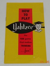 Vintage E.S. Lowe 1972 Yahtzee Replacement Game Rules Instructions ONLY - $9.65