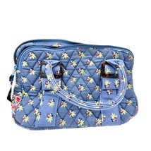 Vera Bradley Retired Emily Clutch Satchel Handbag 10 x 6.5 x 4 Blue Pock... - $30.69