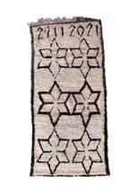 Vintage Azilal rug made with wool and Cotton - Handmade small berber carpet 7.25 - £258.99 GBP