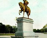 Vtg Postcard 1907 UDB Washington Statue, Washington Park Chicago, Illinois - $5.89