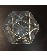  Clear Glass 6 Point Star Hexagon Shape Design Ashtray - £6.49 GBP