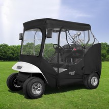 Golf Cart Enclosure Cover for 2 Passenger EXGo TXT - Black 4 sided Clear Window - £58.90 GBP