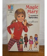Magic Mary Magnetic Paper Dolls Milton Bradley Original Box Cut 1972 Vin... - $374.48 MXN