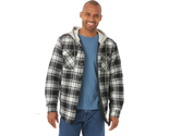Men&#39;s Long Sleeve Quilted Lined Flannel Shirt Jacket with Hood Size: X-L... - $48.74