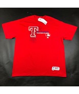 Vintage Texas Rangers Mens XL Red T Tee Shirt Crew Neck Majestic 2011 Pl... - £11.03 GBP
