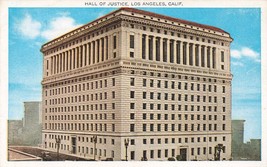 Postcard Hall Of Justicelos Angeles California Police Federal State B46 - £2.51 GBP