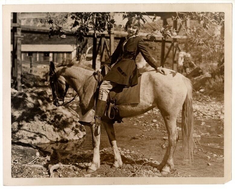Primary image for MILDRED HARRIS (c.1915)  ON HORSEBACK [Thomas] Ince-Triangle Silent Film 8x10