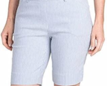 Hilary Radley ~ Blue &amp; White Stripe ~ Pull-on ~ Bermuda Shorts ~ Womens&#39;... - £17.93 GBP