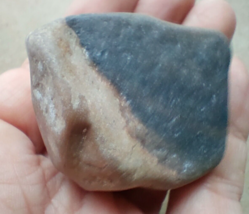 Natural Multi Layered Black Gray MINERAL Rough Stone Rock Netanya Beach - $2.48